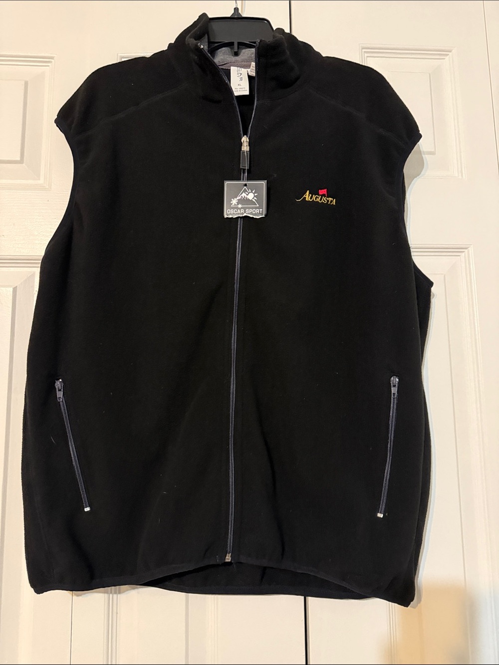 Augusta Black Kids Fleece Zip Vest